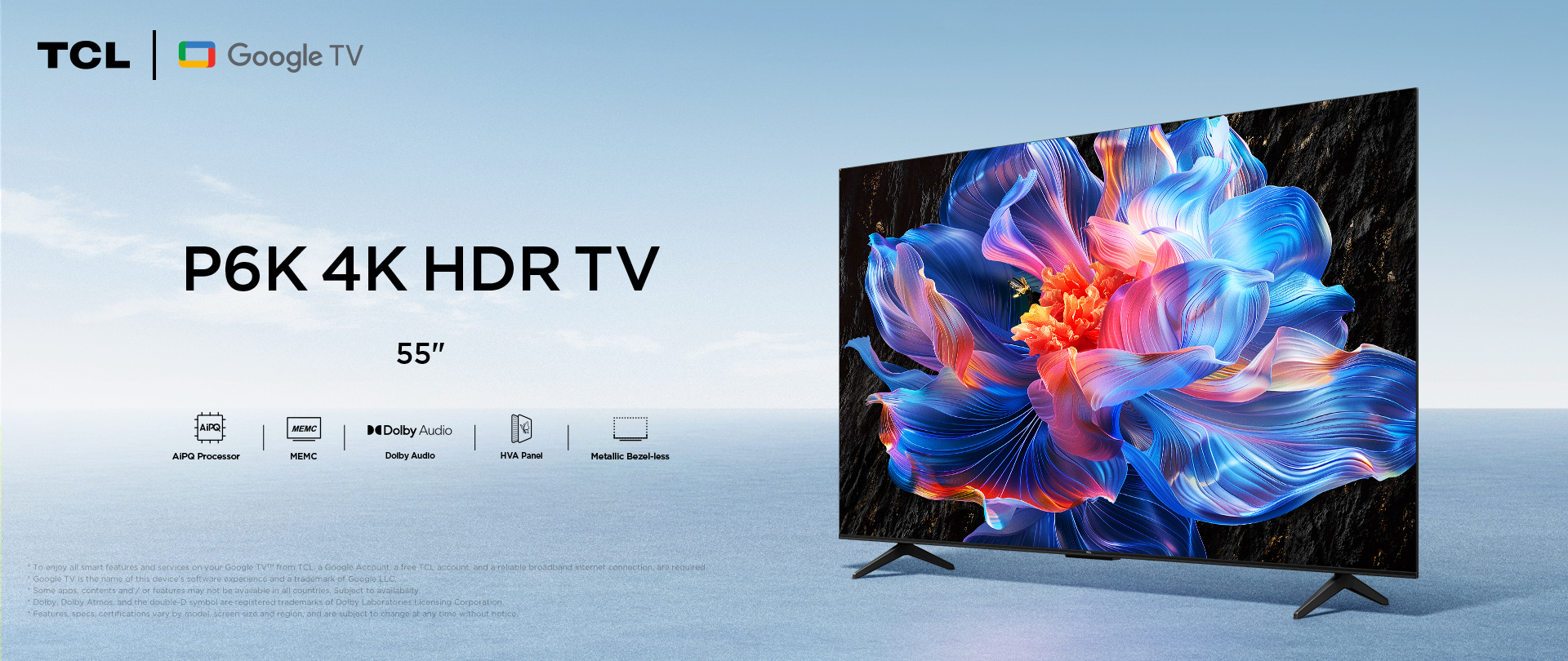 TCL P6K-4K HDR TV-55/65/75 Inch TV 