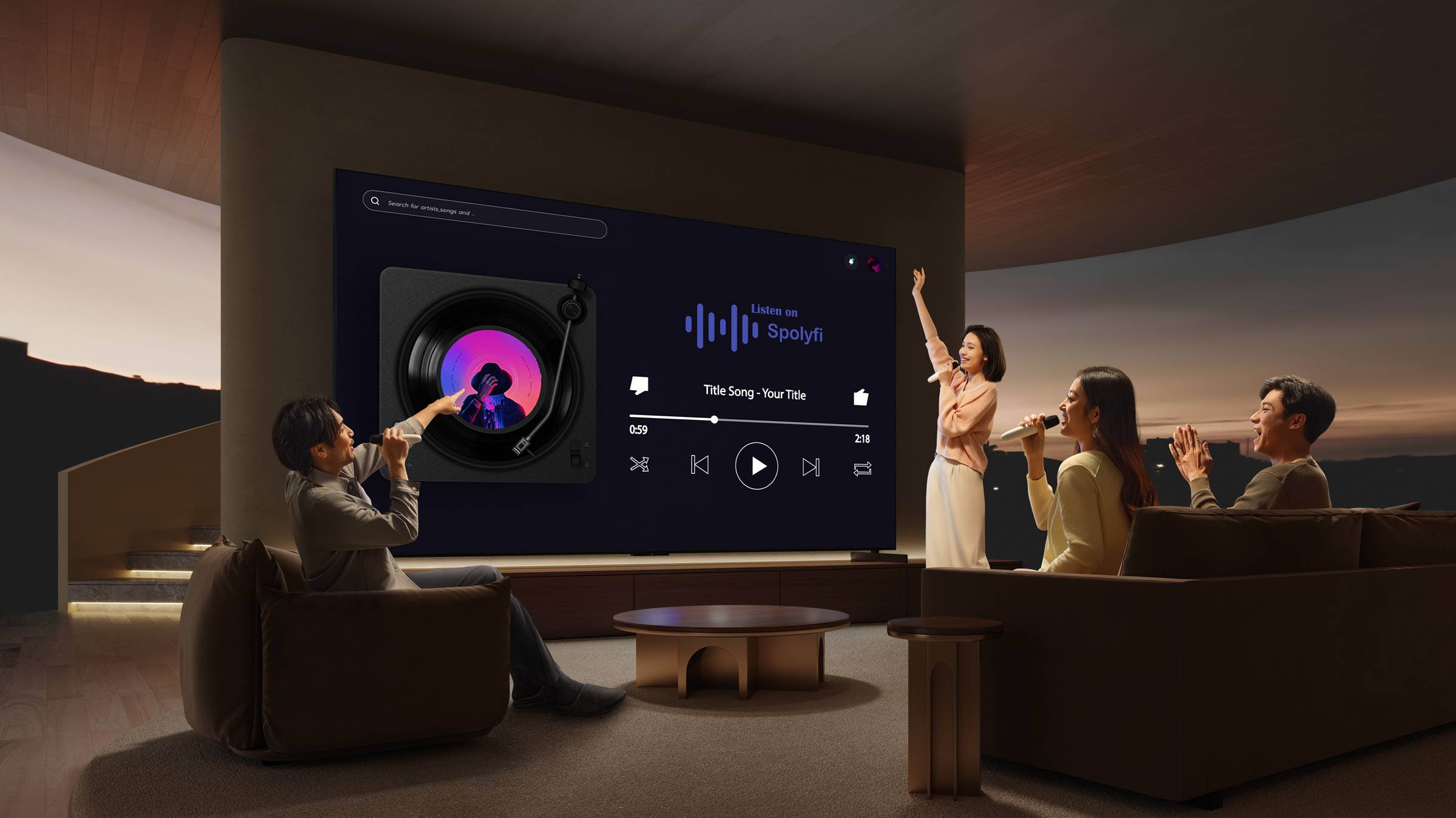 TCL Larger TV for Singing