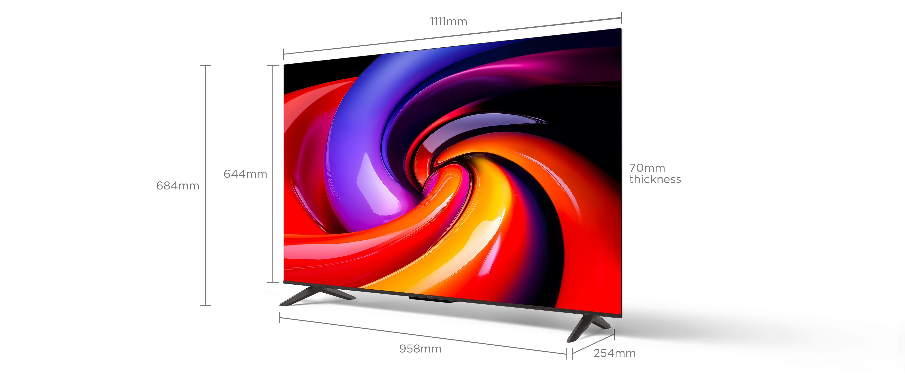 U65 4K UHD Google TV Screen Size 50