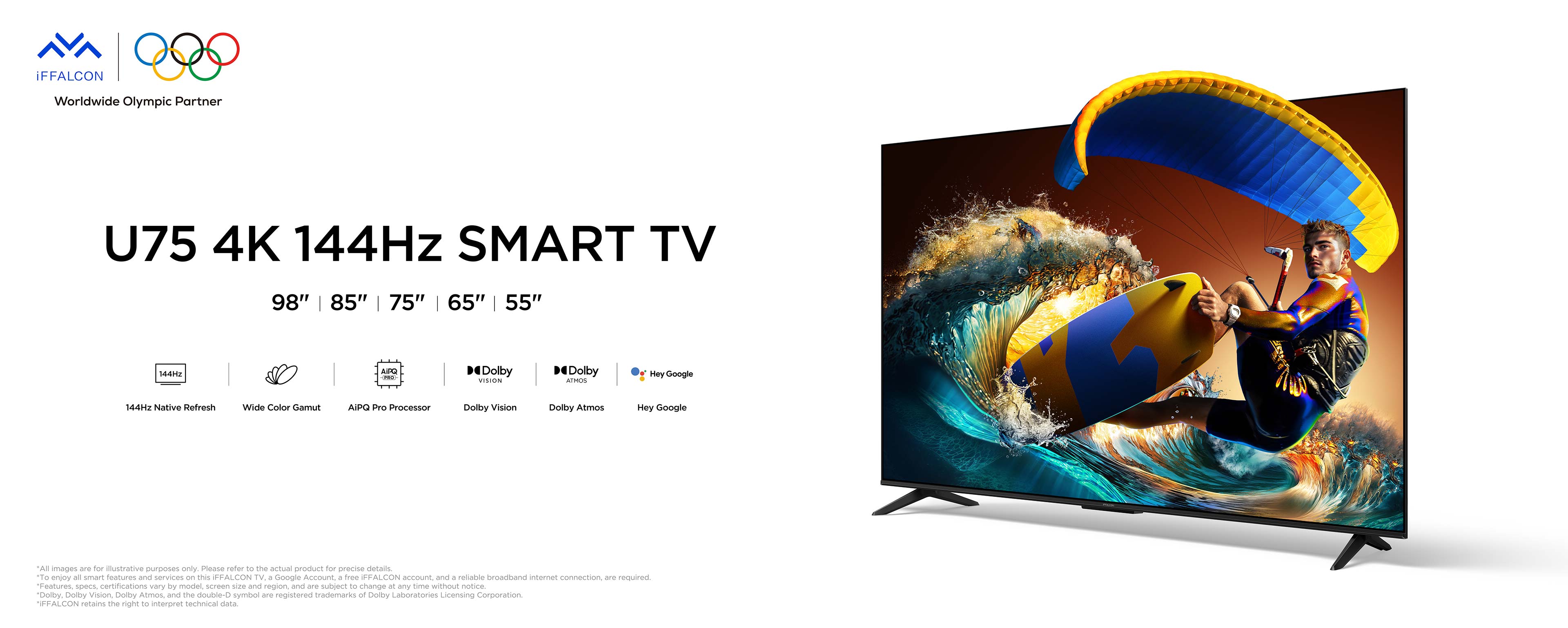 iFFALCON U75 4K UHD Google TV-144Hz Smart TV | iFFALCON Japan