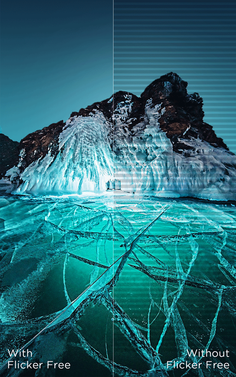 Flicker Free vs without Flicker Free
