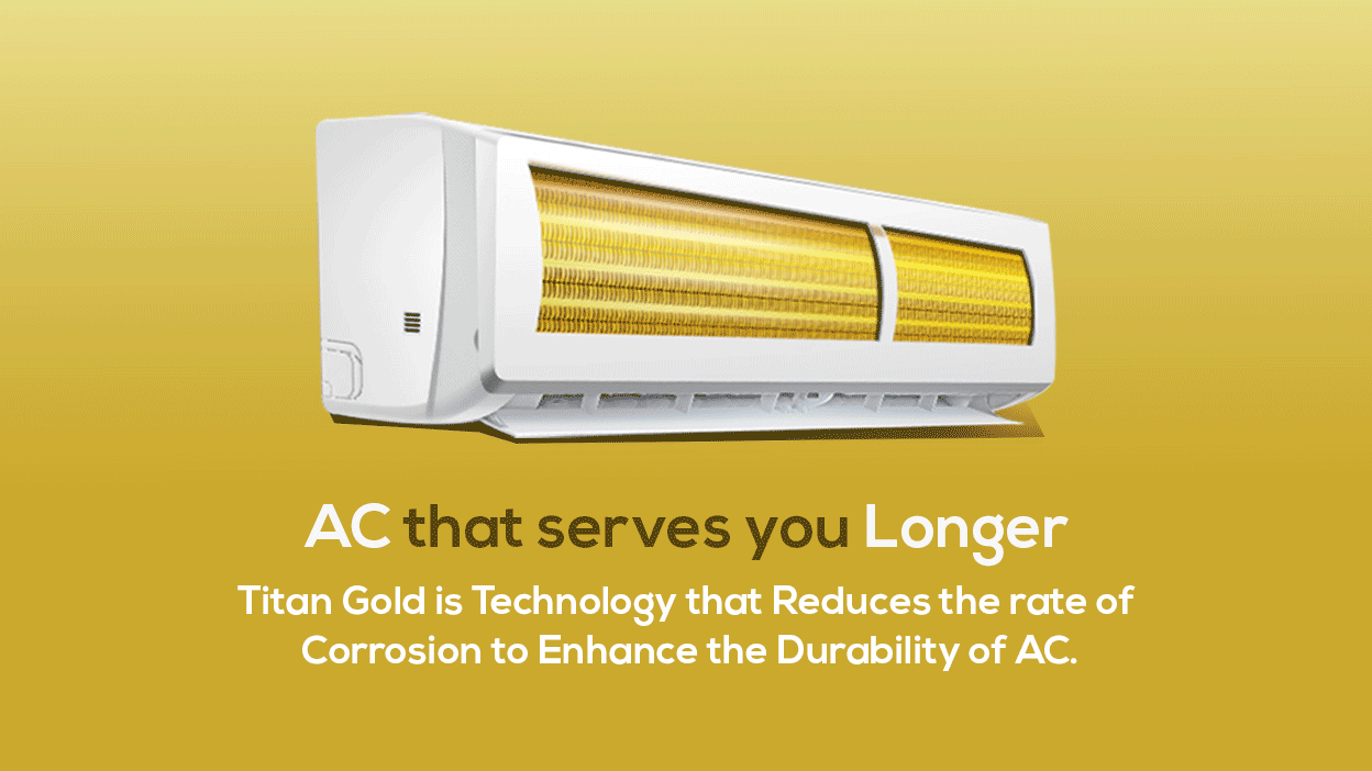 iFFALCON AC-E1 Aire Acondicionado Titan Gold Evaporador y Condensador