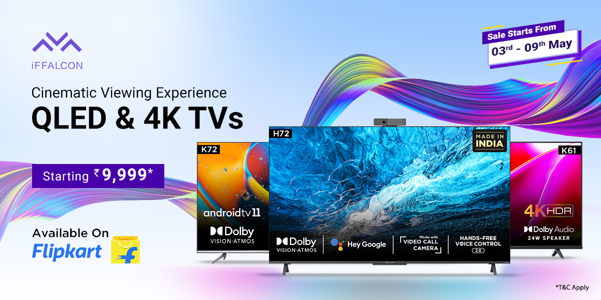iFFALCON 4K QLED and New UHD TVs Mega Sale on Flipkart